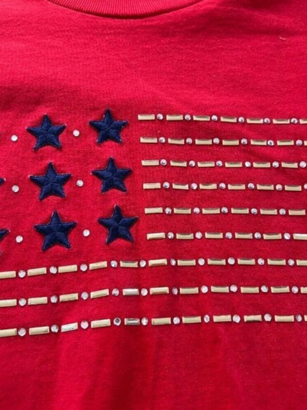 Patriotic American Flag Tee XL Red White Blue 4th of July Shirt - Picture 2 of 7